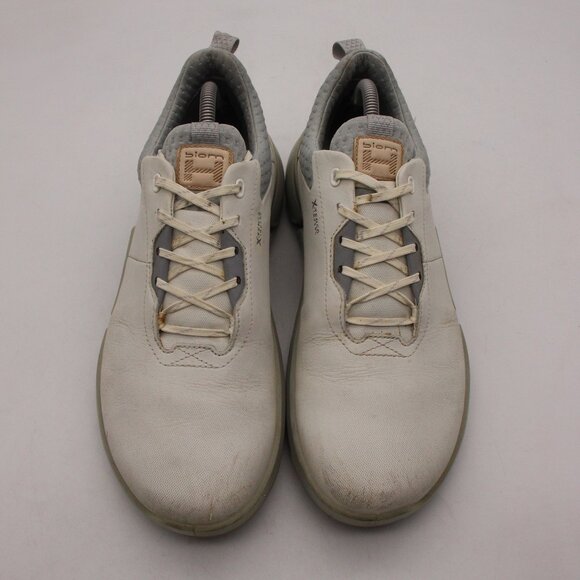 Ecco Biom H4 Golf Gore Tex Shoes Men's 8-8.5 Beig Grey Sneakers Shoes Spikeless - Picture 2 of 12